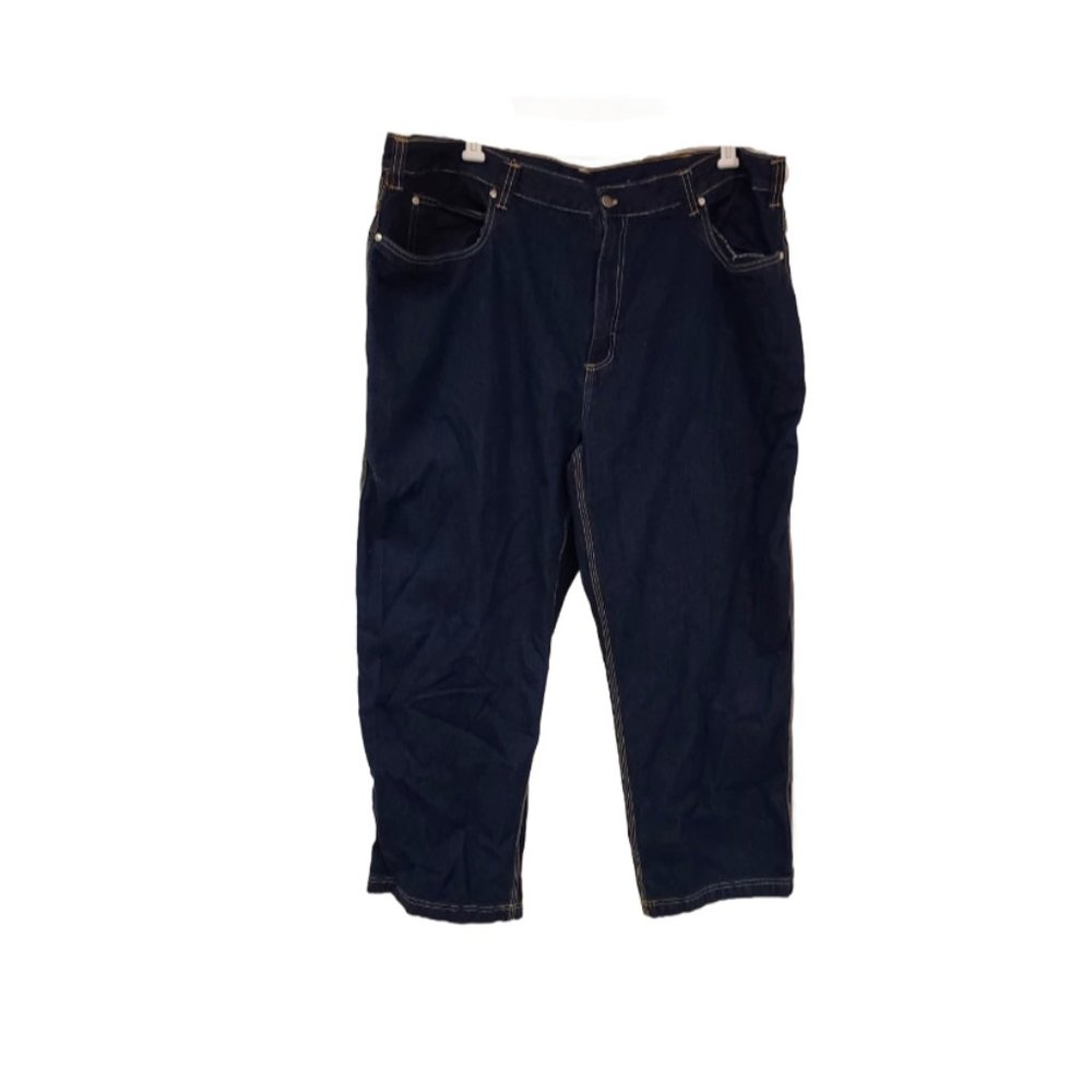 Scandia Woods Mens 42x29 Straight Leg Dark Wash 5 Pocket Denim Jeans